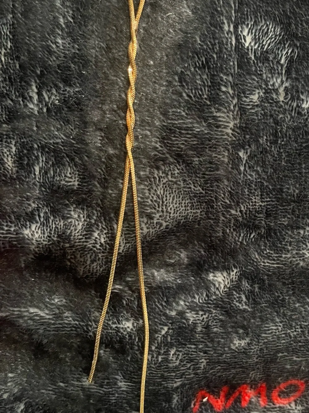 Gold-Tone Women's Chain Lariat Necklace with Gold Tone Crystal Bracelet